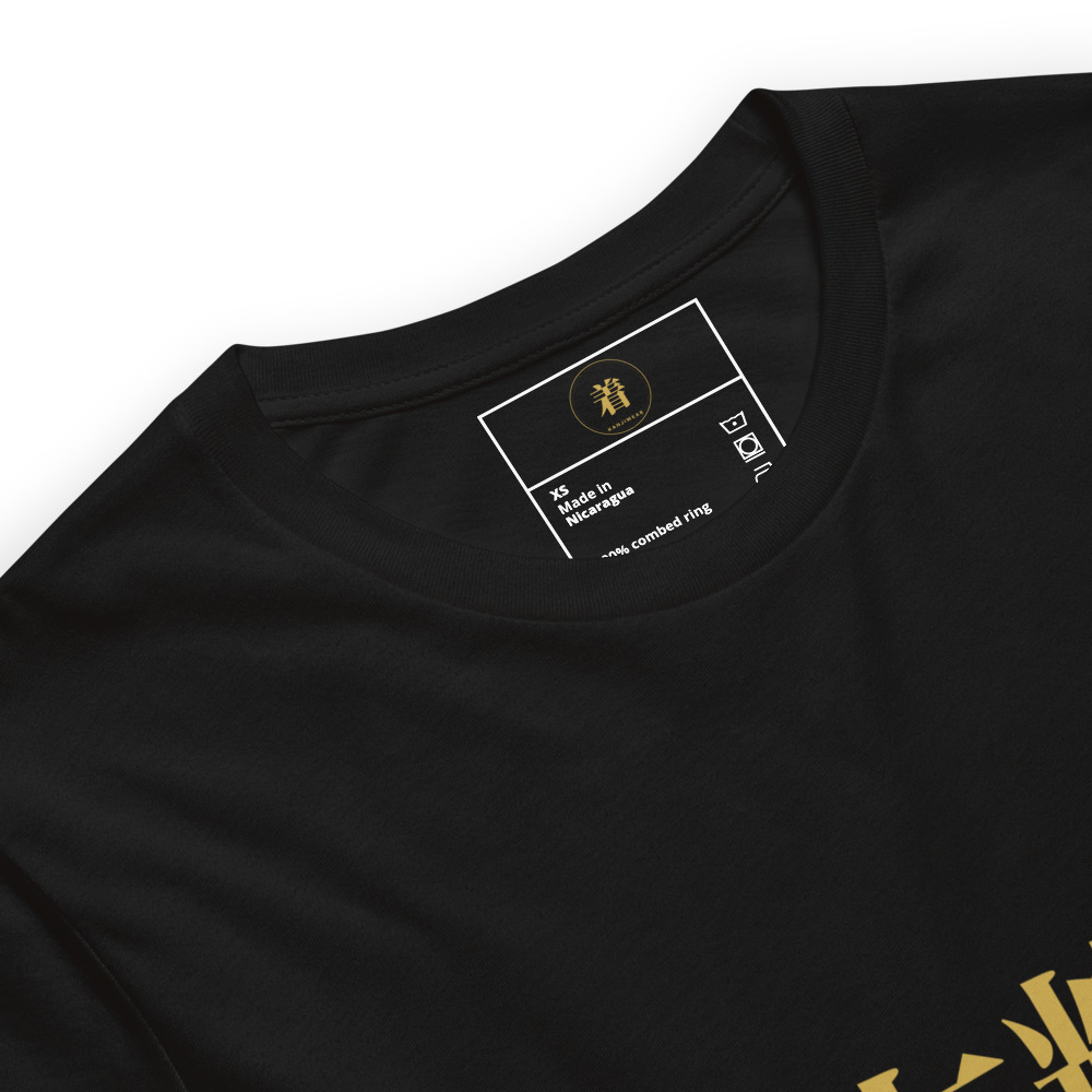 black KanjiWear shirt — details