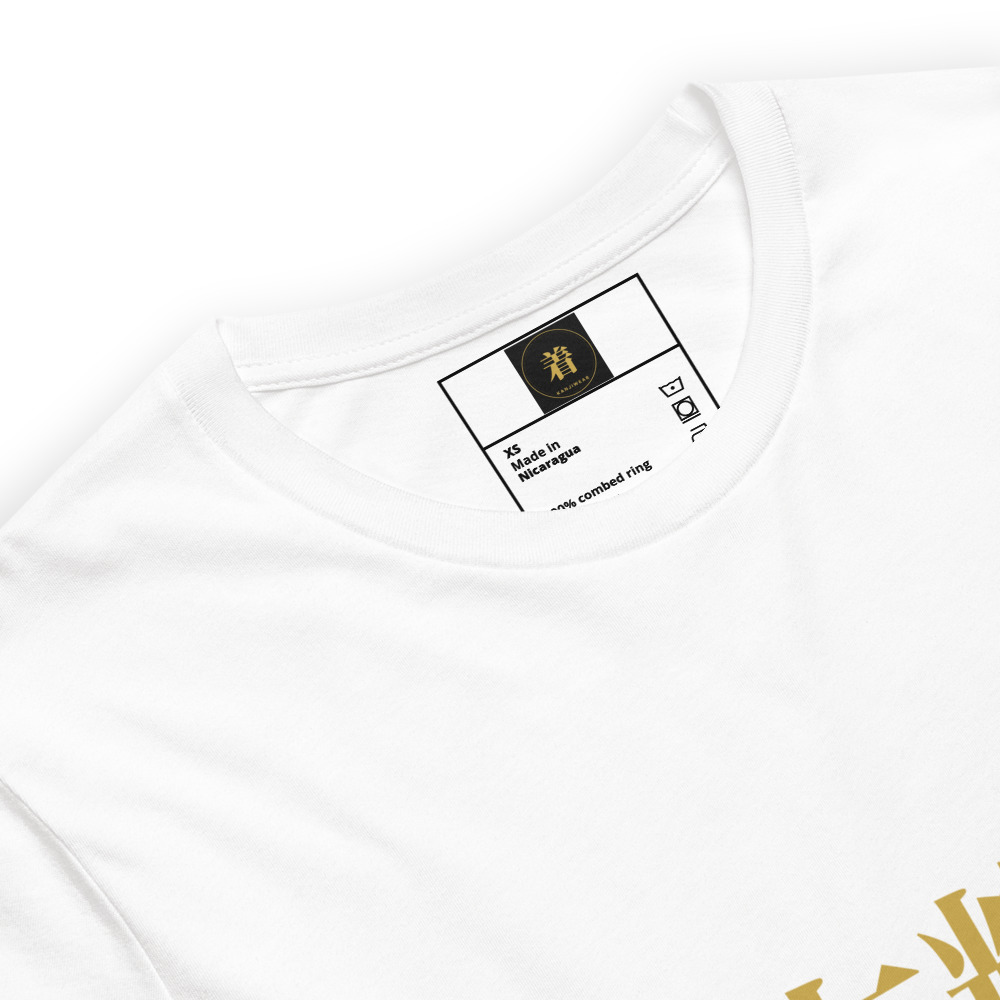 white KanjiWear shirt — details